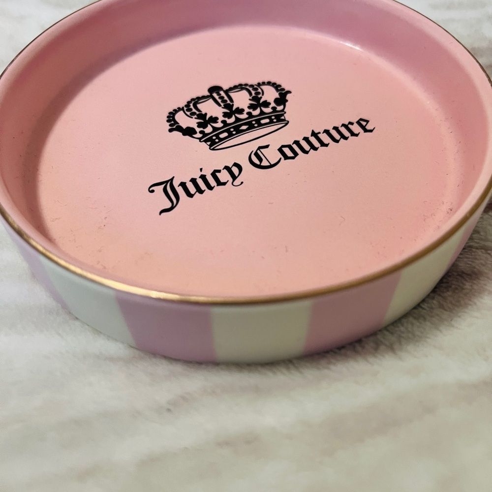 Juicy Couture Pink and White trinket tray